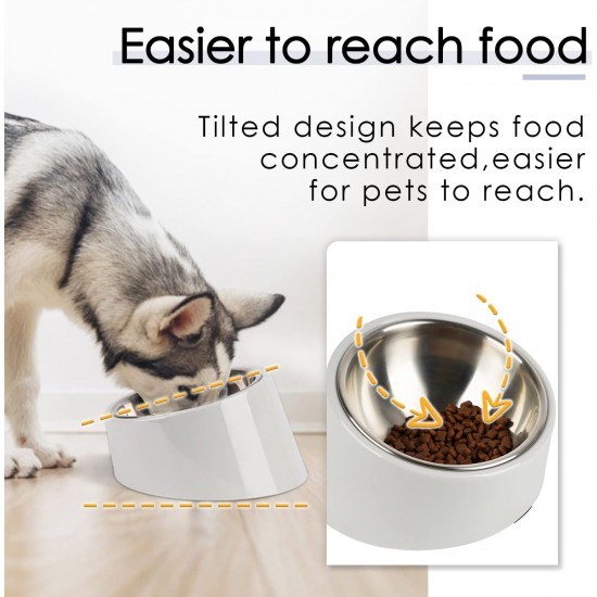 SuperDesign Dog Bowl 15 Degree Tilt, Slanted Cat Bowl, Tilted Raised Feeding Bowl, Raised Feeding Station, Non-Slip Melamine Stand SuperDesign Dog Bowl 15 Degree Tilt, Slanted Cat Bowl, Tilted Raised Feeding Bowl, Raised Feeding Station, Non-Slip Melamine Stand