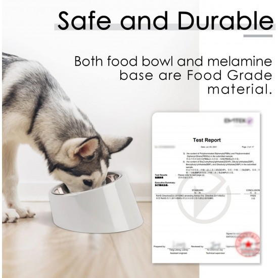SuperDesign Dog Bowl 15 Degree Tilt, Slanted Cat Bowl, Tilted Raised Feeding Bowl, Raised Feeding Station, Non-Slip Melamine Stand SuperDesign Dog Bowl 15 Degree Tilt, Slanted Cat Bowl, Tilted Raised Feeding Bowl, Raised Feeding Station, Non-Slip Melamine Stand