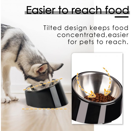 SuperDesign Dog Bowl 15 Degree Tilt, Slanted Cat Bowl, Tilted Raised Feeding Bowl, Raised Feeding Station, Non-Slip Melamine Stand SuperDesign Dog Bowl 15 Degree Tilt, Slanted Cat Bowl, Tilted Raised Feeding Bowl, Raised Feeding Station, Non-Slip Melamine Stand