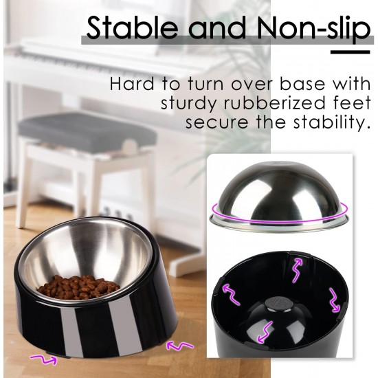 SuperDesign Dog Bowl 15 Degree Tilt, Slanted Cat Bowl, Tilted Raised Feeding Bowl, Raised Feeding Station, Non-Slip Melamine Stand SuperDesign Dog Bowl 15 Degree Tilt, Slanted Cat Bowl, Tilted Raised Feeding Bowl, Raised Feeding Station, Non-Slip Melamine Stand