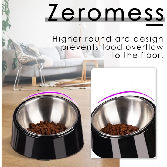 SuperDesign Dog Bowl 15 Degree Tilt, Slanted Cat Bowl, Tilted Raised Feeding Bowl, Raised Feeding Station, Non-Slip Melamine Stand SuperDesign Dog Bowl 15 Degree Tilt, Slanted Cat Bowl, Tilted Raised Feeding Bowl, Raised Feeding Station, Non-Slip Melamine Stand
