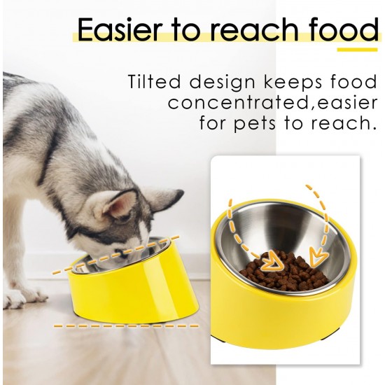 SuperDesign Dog Bowl 15 Degree Tilt, Slanted Cat Bowl, Tilted Raised Feeding Bowl, Raised Feeding Station, Non-Slip Melamine Stand SuperDesign Dog Bowl 15 Degree Tilt, Slanted Cat Bowl, Tilted Raised Feeding Bowl, Raised Feeding Station, Non-Slip Melamine Stand