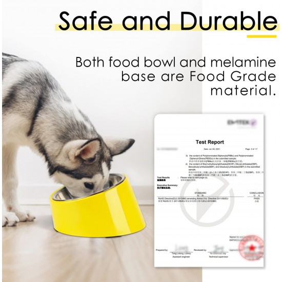 SuperDesign Dog Bowl 15 Degree Tilt, Slanted Cat Bowl, Tilted Raised Feeding Bowl, Raised Feeding Station, Non-Slip Melamine Stand SuperDesign Dog Bowl 15 Degree Tilt, Slanted Cat Bowl, Tilted Raised Feeding Bowl, Raised Feeding Station, Non-Slip Melamine Stand