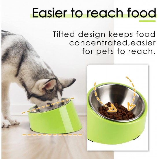 SuperDesign Dog Bowl 15 Degree Tilt, Slanted Cat Bowl, Tilted Raised Feeding Bowl, Raised Feeding Station, Non-Slip Melamine Stand SuperDesign Dog Bowl 15 Degree Tilt, Slanted Cat Bowl, Tilted Raised Feeding Bowl, Raised Feeding Station, Non-Slip Melamine Stand