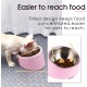 SuperDesign Dog Bowl 15 Degree Tilt, Slanted Cat Bowl, Tilted Raised Feeding Bowl, Raised Feeding Station, Non-Slip Melamine Stand
