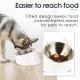 SuperDesign Dog Bowl 15 Degree Tilt, Slanted Cat Bowl, Tilted Raised Feeding Bowl, Raised Feeding Station, Non-Slip Melamine Stand