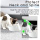 SuperDesign Dog Bowl 15 Degree Tilt, Slanted Cat Bowl, Tilted Raised Feeding Bowl, Raised Feeding Station, Non-Slip Melamine Stand