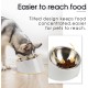 SuperDesign Dog Bowl 15 Degree Tilt, Slanted Cat Bowl, Tilted Raised Feeding Bowl, Raised Feeding Station, Non-Slip Melamine Stand