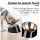 SuperDesign Dog Bowl 15 Degree Tilt, Slanted Cat Bowl, Tilted Raised Feeding Bowl, Raised Feeding Station, Non-Slip Melamine Stand