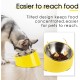 SuperDesign Dog Bowl 15 Degree Tilt, Slanted Cat Bowl, Tilted Raised Feeding Bowl, Raised Feeding Station, Non-Slip Melamine Stand