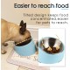 SuperDesign Dog Bowl 15 Degree Tilt, Slanted Cat Bowl, Tilted Raised Feeding Bowl, Raised Feeding Station, Non-Slip Melamine Stand