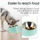 SuperDesign Dog Bowl 15 Degree Tilt, Slanted Cat Bowl, Tilted Raised Feeding Bowl, Raised Feeding Station, Non-Slip Melamine Stand