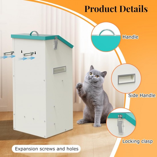 Svaoumu Galvanized Automatic Dog Food Dispenser 6kg Outdoor Gravity Metal Food Dispenser for Puppies, Cats and Dogs Svaoumu Galvanized Automatic Dog Food Dispenser 6kg Outdoor Gravity Metal Food Dispenser for Puppies, Cats and Dogs
