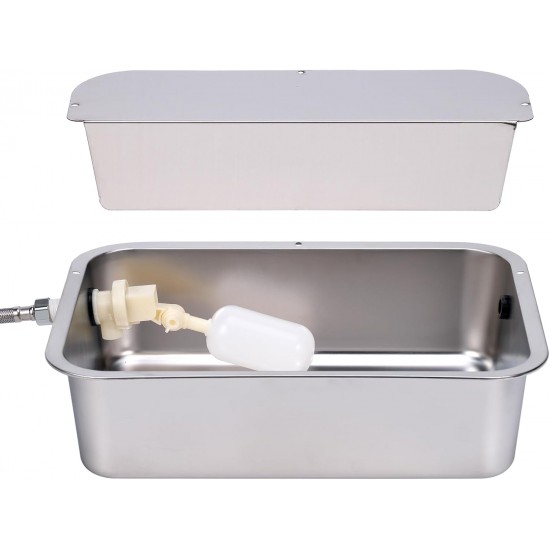 Svauoumu Dog Pool Automatic Dog Water Dispenser, 11 lbs Outdoor Dog Watere Stainless Steel Water Bowl for Large Dogs, Large Dog Water Bowl, Stainless Steel Water Bowl Svauoumu Dog Pool Automatic Dog Water Dispenser, 11 lbs Outdoor Dog Watere Stainless Steel Water Bowl for Large Dogs, Large Dog Water Bowl, Stainless Steel Water Bowl