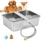 Svauoumu Dog Pool Automatic Dog Water Dispenser, 25 Litre Dog Water Outdoor Stainless Steel Water Bowl for Large Dogs, Large Dog Water Bowl, Stainless Steel Water Bowl (25 L) Svauoumu Dog Pool Automatic Dog Water Dispenser, 25 Litre Dog Water Outdoor Stainless Steel Water Bowl for Large Dogs, Large Dog Water Bowl, Stainless Steel Water Bowl (25 L)