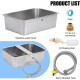 Svauoumu Dog Pool Automatic Dog Water Dispenser, 25 Litre Dog Water Outdoor Stainless Steel Water Bowl for Large Dogs, Large Dog Water Bowl, Stainless Steel Water Bowl (25 L) Svauoumu Dog Pool Automatic Dog Water Dispenser, 25 Litre Dog Water Outdoor Stainless Steel Water Bowl for Large Dogs, Large Dog Water Bowl, Stainless Steel Water Bowl (25 L)