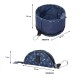 TOTTO - Vito Portable Dog Drinker, 3.79L Capacity, 15 x 10 cm, with Carabiner for Leash, Foldable with Zipper, Durable, Easy to Wash, Bone Pattern