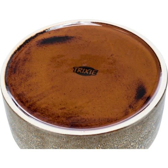 TRIXIE 25110 Ceramic Dog Bowl 400 ml, Brown – Practical Feeding Bowl for Dogs Diameter 13 cm, Stable, Robust and Dishwasher Safe TRIXIE 25110 Ceramic Dog Bowl 400 ml, Brown – Practical Feeding Bowl for Dogs Diameter 13 cm, Stable, Robust and Dishwasher Safe