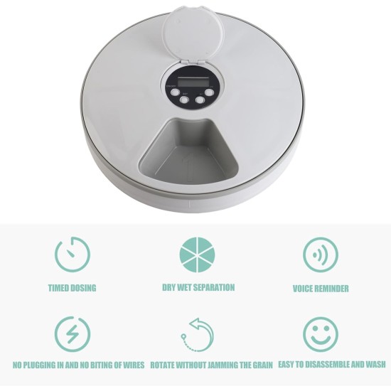Timed Cat Feeder, Automatic Small Animal Feeder, Automatic Dog Feeder with Portion Control for Cats or Dogs Timed Cat Feeder, Automatic Small Animal Feeder, Automatic Dog Feeder with Portion Control for Cats or Dogs