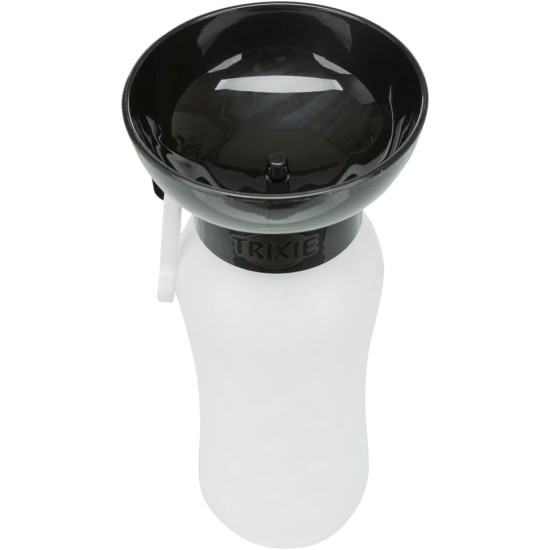 Trixie 0.55 Litre Plastic Bottle with Drinking Trough Trixie 0.55 Litre Plastic Bottle with Drinking Trough