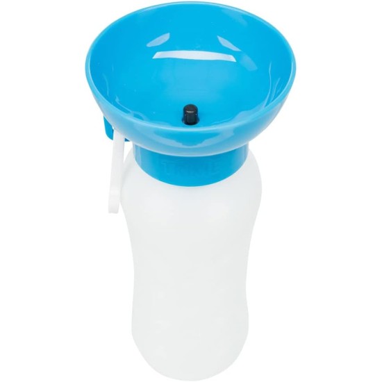 Trixie 0.55 Litre Plastic Bottle with Drinking Trough Trixie 0.55 Litre Plastic Bottle with Drinking Trough