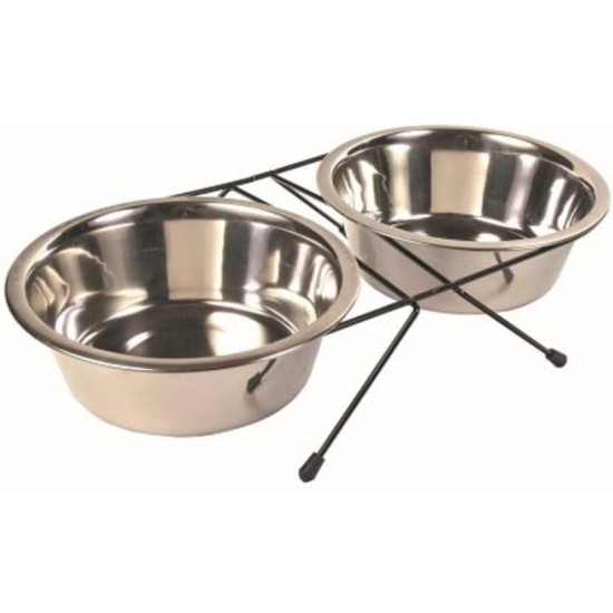 Trixie 24833 Eat on Feet Bowl Set 2 × 1.8 L / ø 20 cm Trixie 24833 Eat on Feet Bowl Set 2 × 1.8 L / ø 20 cm