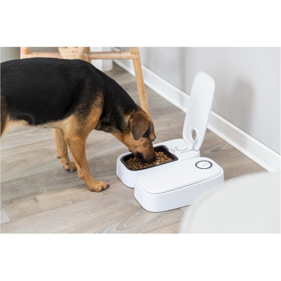 Trixie TX2 24372 Automatic Feeder 2 × 300 ml/27 × 7 × 24 cm, Black/Granite Trixie TX2 24372 Automatic Feeder 2 × 300 ml/27 × 7 × 24 cm, Black/Granite
