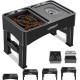 UPSKY 2-in-1 Raised Dog Bowls for Slow Eating, 4 Height Adjustable Raised Dog Bowl Stands, No Spill, Water Bowl Dispenser, Non-Slip Dog Food and Water Bowl for Small, UPSKY 2-in-1 Raised Dog Bowls for Slow Eating, 4 Height Adjustable Raised Dog Bowl Stands, No Spill, Water Bowl Dispenser, Non-Slip Dog Food and Water Bowl for Small,