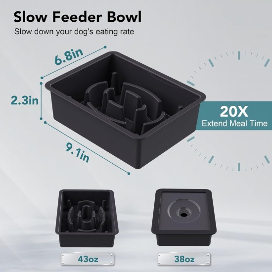 UPSKY 2-in-1 Raised Dog Bowls for Slow Eating, 4 Height Adjustable Raised Dog Bowl Stands, No Spill, Water Bowl Dispenser, Non-Slip Dog Food and Water Bowl for Small, UPSKY 2-in-1 Raised Dog Bowls for Slow Eating, 4 Height Adjustable Raised Dog Bowl Stands, No Spill, Water Bowl Dispenser, Non-Slip Dog Food and Water Bowl for Small,