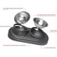 Ubbi Pet Feeding Bowls Set, One Elevated and One Flat Stainless Steel Bowl with Non-Slip Mat, Pet Feeder Bowls for Dogs or Cats, Ergonomic Design, Charcoal