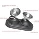 Ubbi Pet Feeding Bowls Set, One Elevated and One Flat Stainless Steel Bowl with Non-Slip Mat, Pet Feeder Bowls for Dogs or Cats, Ergonomic Design, Charcoal