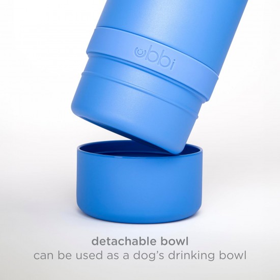 Ubbi Pup & Me Stainless Steel Insulated Portable 32 oz. Water Bottle for Dogs and Owners with Attached Dog Bowl, Yellow Ubbi Pup & Me Stainless Steel Insulated Portable 32 oz. Water Bottle for Dogs and Owners with Attached Dog Bowl, Yellow