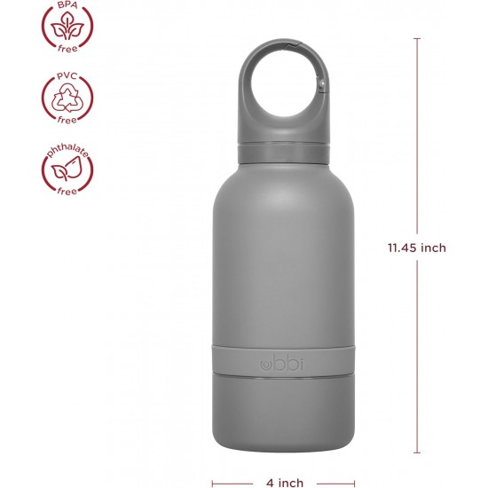 Ubbi Pup & Me Stainless Steel Insulated Portable 32 oz. Water Bottle for Dogs and Owners with Attached Dog Bowl, Yellow Ubbi Pup & Me Stainless Steel Insulated Portable 32 oz. Water Bottle for Dogs and Owners with Attached Dog Bowl, Yellow