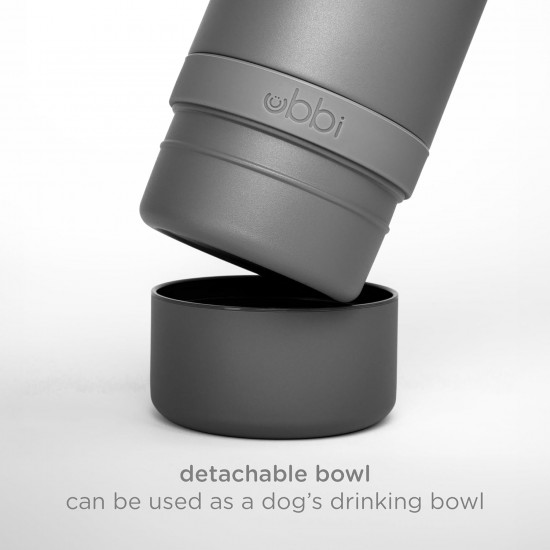 Ubbi Pup & Me Stainless Steel Insulated Portable 32 oz. Water Bottle for Dogs and Owners with Attached Dog Bowl, Yellow Ubbi Pup & Me Stainless Steel Insulated Portable 32 oz. Water Bottle for Dogs and Owners with Attached Dog Bowl, Yellow