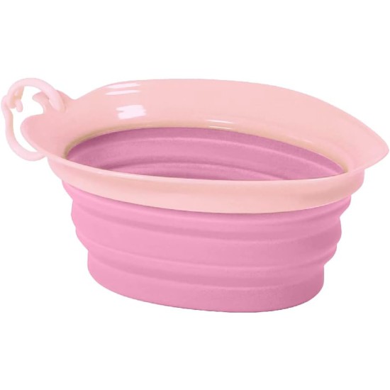 United Pets Leaf Bowl Design Travel Bowl for Dogs, Collapsible and Takeaway, Made of Non-Toxic Silicone, Pink, One Size United Pets Leaf Bowl Design Travel Bowl for Dogs, Collapsible and Takeaway, Made of Non-Toxic Silicone, Pink, One Size