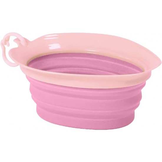 United Pets Leaf Bowl Design Travel Bowl for Dogs, Collapsible and Takeaway, Made of Non-Toxic Silicone, Pink, One Size United Pets Leaf Bowl Design Travel Bowl for Dogs, Collapsible and Takeaway, Made of Non-Toxic Silicone, Pink, One Size