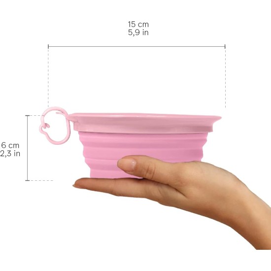 United Pets Leaf Bowl Design Travel Bowl for Dogs, Collapsible and Takeaway, Made of Non-Toxic Silicone, Pink, One Size United Pets Leaf Bowl Design Travel Bowl for Dogs, Collapsible and Takeaway, Made of Non-Toxic Silicone, Pink, One Size