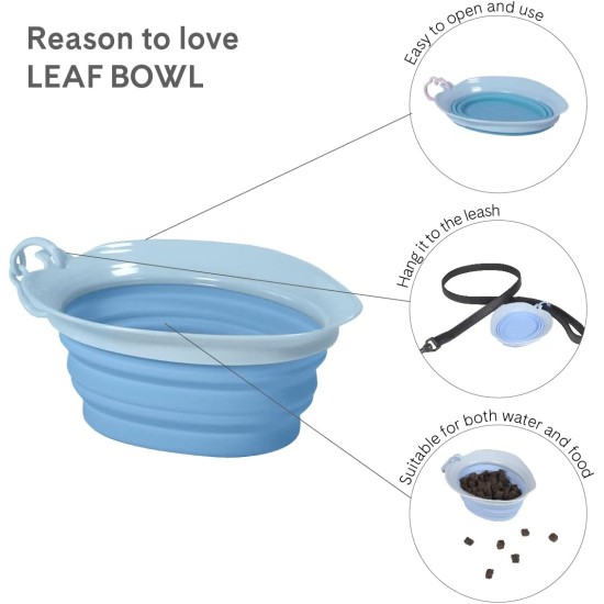 United Pets Leaf Bowl Design Travel Bowl for Dogs, Collapsible and Takeaway, Made of Non-Toxic Silicone, Pink, One Size United Pets Leaf Bowl Design Travel Bowl for Dogs, Collapsible and Takeaway, Made of Non-Toxic Silicone, Pink, One Size