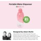 United Pets Leaf Design Silicone Dog Travel Water Dispenser Pink United Pets Leaf Design Silicone Dog Travel Water Dispenser Pink