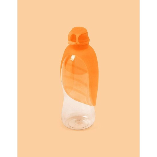 United Pets Leaf Design Silicone Dog Travel Water Dispenser Pink United Pets Leaf Design Silicone Dog Travel Water Dispenser Pink