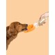 United Pets Leaf Design Silicone Dog Travel Water Dispenser Pink United Pets Leaf Design Silicone Dog Travel Water Dispenser Pink