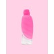United Pets Leaf Design Silicone Dog Travel Water Dispenser Pink United Pets Leaf Design Silicone Dog Travel Water Dispenser Pink