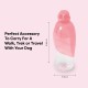 United Pets Leaf Design Silicone Dog Travel Water Dispenser Pink United Pets Leaf Design Silicone Dog Travel Water Dispenser Pink