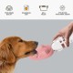 United Pets Leaf Design Silicone Dog Travel Water Dispenser Pink United Pets Leaf Design Silicone Dog Travel Water Dispenser Pink