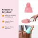 United Pets Leaf Design Silicone Dog Travel Water Dispenser Pink United Pets Leaf Design Silicone Dog Travel Water Dispenser Pink