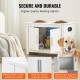 VEVOR Dog Cupboard Feeding Station with 2 Stainless Steel Bowls 60 x 30 x 44 cm, Raised Dog Bowls with Storage Space, Pet Food Cabinet, Feeding Bowl with Double Door, Bowl Bar, Dog Bar for Extra Large