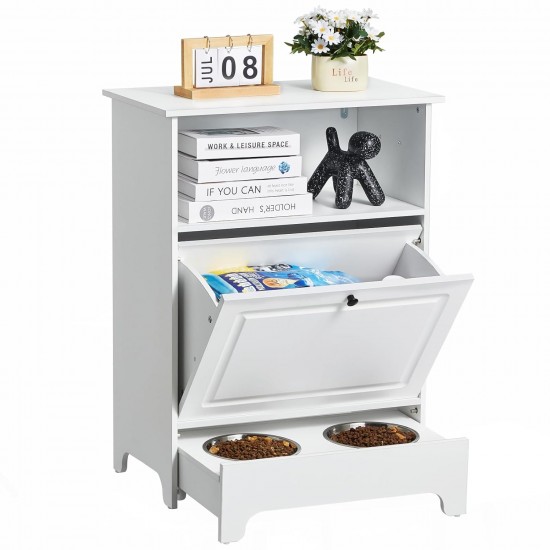 VEVOR Dog Cupboard Feeding Station with 2 Stainless Steel Bowls 60 x 35 x 80 cm, Raised Dog Bowls with Storage Space, Pet Food Cabinet, Feeding Bowl, Dog Bowl Stand, Bowl Bar, Dog Bar for Small Dogs VEVOR Dog Cupboard Feeding Station with 2 Stainless Steel Bowls 60 x 35 x 80 cm, Raised Dog Bowls with Storage Space, Pet Food Cabinet, Feeding Bowl, Dog Bowl Stand, Bowl Bar, Dog Bar for Small Dogs