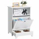 VEVOR Dog Cupboard Feeding Station with 2 Stainless Steel Bowls 60 x 35 x 80 cm, Raised Dog Bowls with Storage Space, Pet Food Cabinet, Feeding Bowl, Dog Bowl Stand, Bowl Bar, Dog Bar for Small Dogs VEVOR Dog Cupboard Feeding Station with 2 Stainless Steel Bowls 60 x 35 x 80 cm, Raised Dog Bowls with Storage Space, Pet Food Cabinet, Feeding Bowl, Dog Bowl Stand, Bowl Bar, Dog Bar for Small Dogs