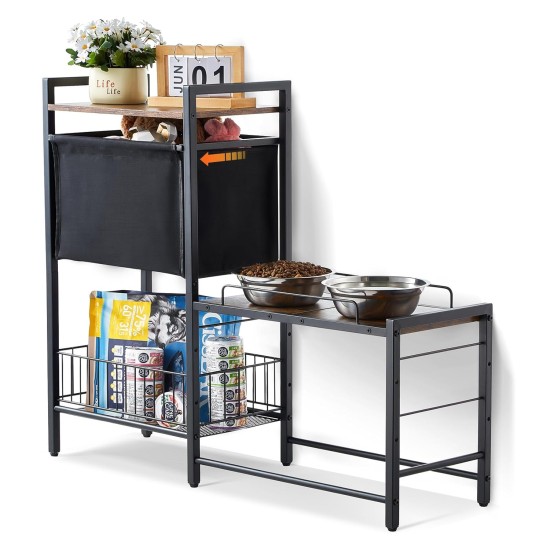 VEVOR Feeding Station 92 x 27 x 75 cm, Raised Dog Bowls, Raised Stand for Dog Bowl, Dog Bowl Stand, Bowl Holder with Shelves, Dog Bar for Large, Medium & Small Dogs VEVOR Feeding Station 92 x 27 x 75 cm, Raised Dog Bowls, Raised Stand for Dog Bowl, Dog Bowl Stand, Bowl Holder with Shelves, Dog Bar for Large, Medium & Small Dogs