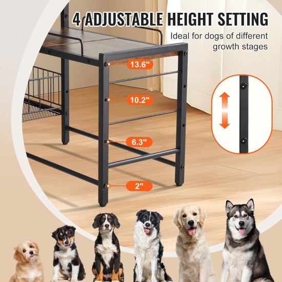 VEVOR Feeding Station 92 x 27 x 75 cm, Raised Dog Bowls, Raised Stand for Dog Bowl, Dog Bowl Stand, Bowl Holder with Shelves, Dog Bar for Large, Medium & Small Dogs VEVOR Feeding Station 92 x 27 x 75 cm, Raised Dog Bowls, Raised Stand for Dog Bowl, Dog Bowl Stand, Bowl Holder with Shelves, Dog Bar for Large, Medium & Small Dogs